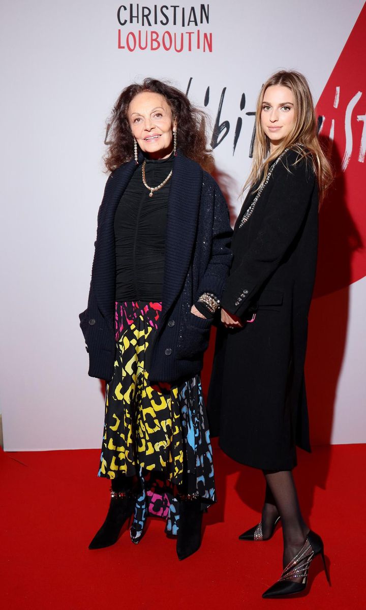 Diane von Furstenberg, Talita von Furstenberg attend Christian Louboutin exhibit