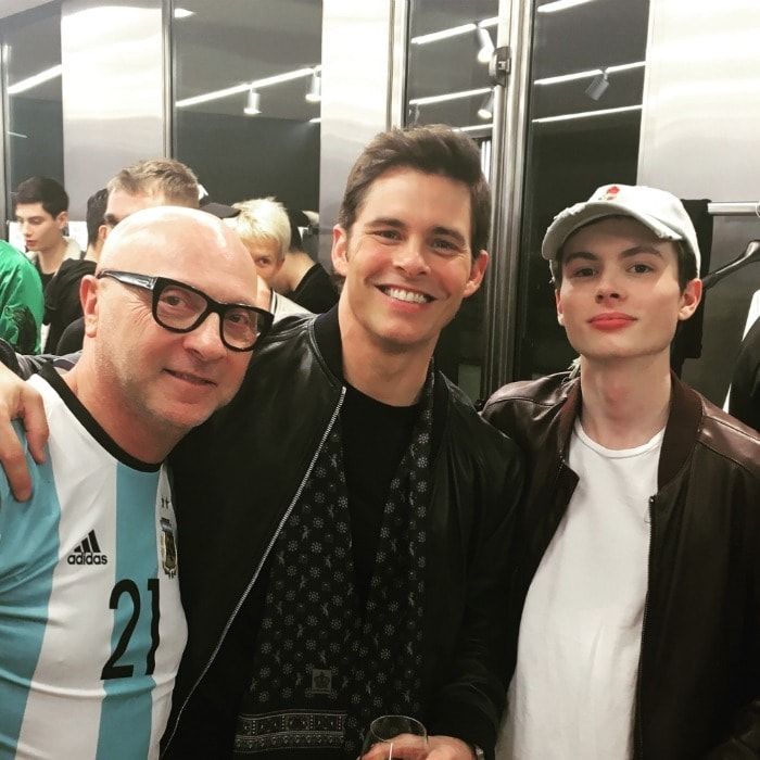 Like father, like son! James Marsden was beaming as he cheered on his eldest boy Jack at the Dolce & Gabbana Fall/Winter 2018/19 fashion show on January, 13 in Milan, Italy. The father-of-three took to Instagram to share a photo of him and Jack with half of the big brand: Domenico Dolce.
"Could not be more proud of my oldest son @jackmmarsden walking his first show for @dolcegabbana and their Men's Fashion Week Fall/Winter 2018/2019 campaign in Milan today! Thank you Domenico and Stefano for having us!" He added the loving hashtag: "#proudpapa."
Photo: Instagram/@jamesmarsden