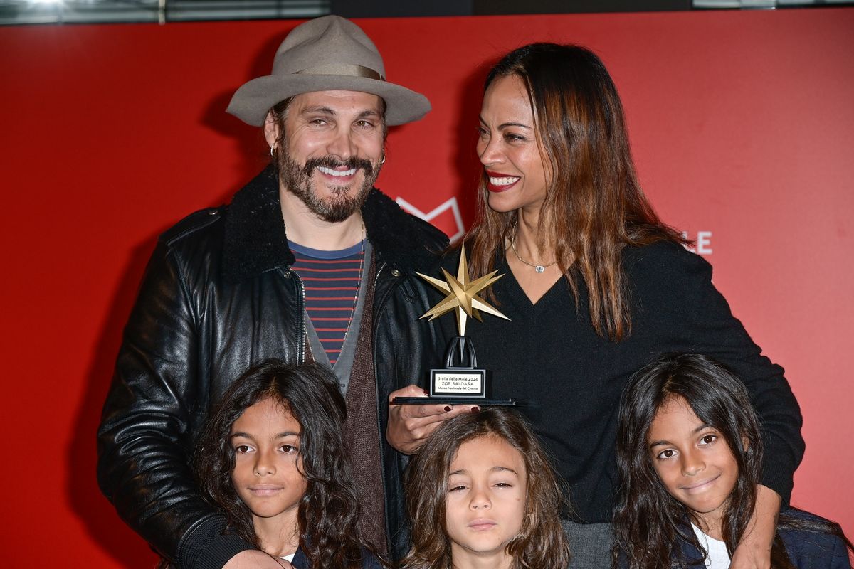  Marco Perego, Zoe Saldana and their sons