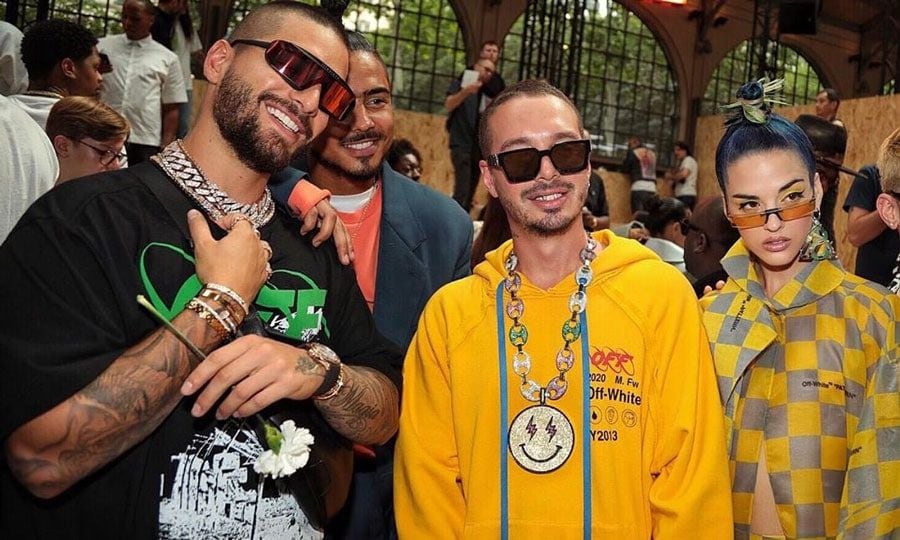 Maluma and J Balvin Paris Mens Fashion Week