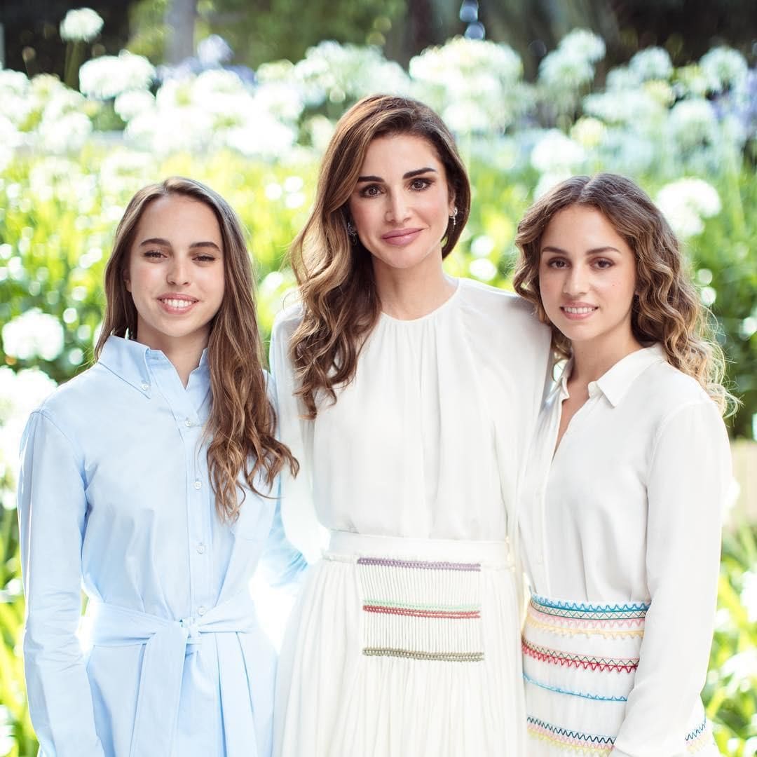 Queen Rania of Jordan with Iman and Salma