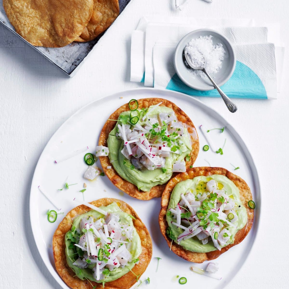 Kingfish Ceviche toastada