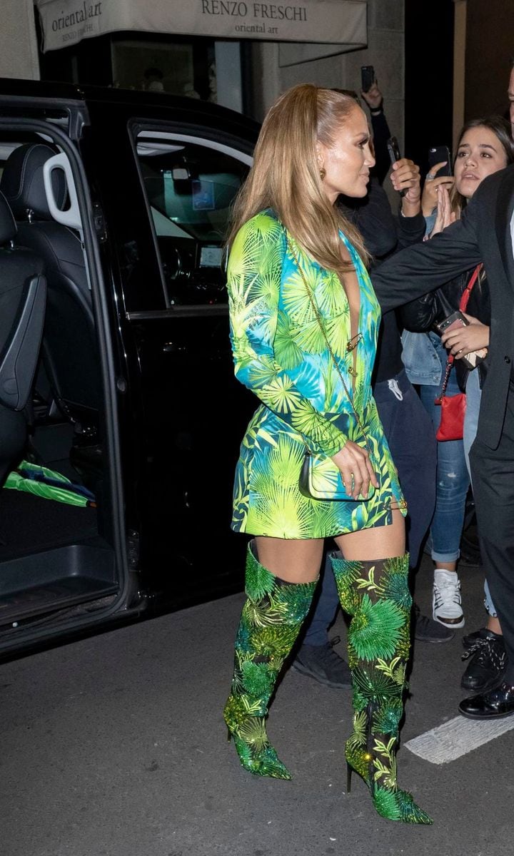 Jennifer Lopez wears head to toe Versace