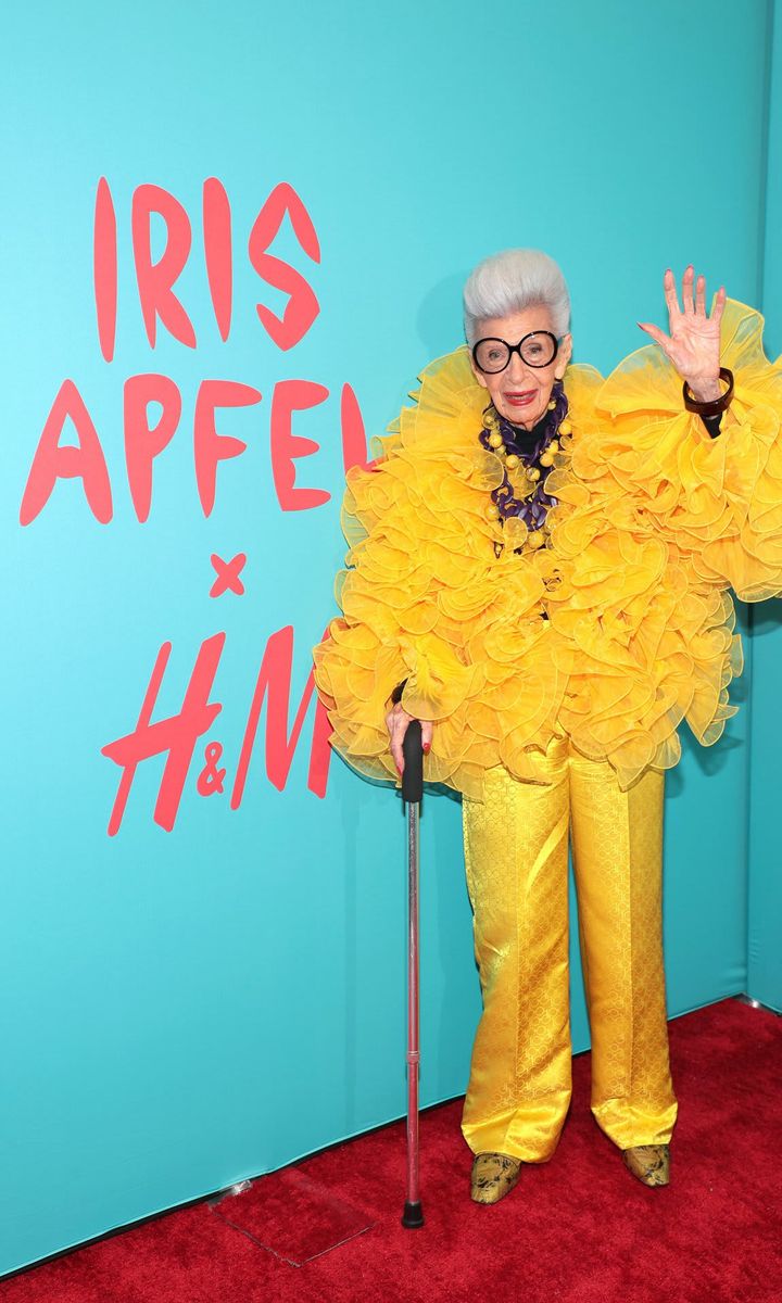 Iris Apfel celebrates her 100th birthday with Katie Holmes, Halle Bailey, Tommy Hilfiger, and more