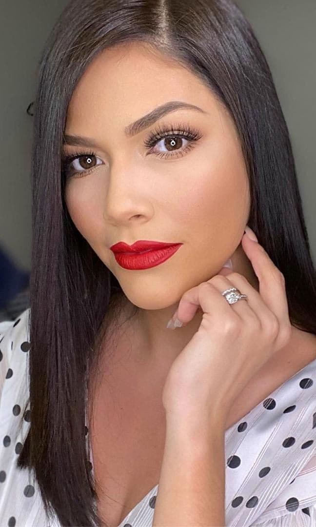 Ana Patricia Gamez in red lipstick