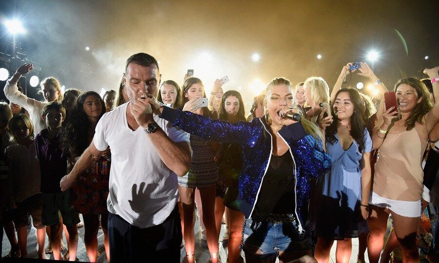Fergie brought Liev Schreiber up on stage to sing with her during The Cove's reopening party in Paradise Island, Bahamas. The newly single singer sang hits from her <i>Double Duchess</i> album as well as some of her hits to a crowd including Drew Barrymore, Brooke Shields and Karolina Kurkova.
Photo: Getty Images