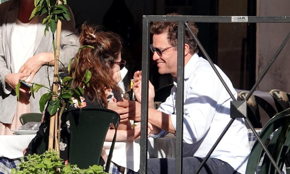 Lily James and actor Dominic West caught together in Rome