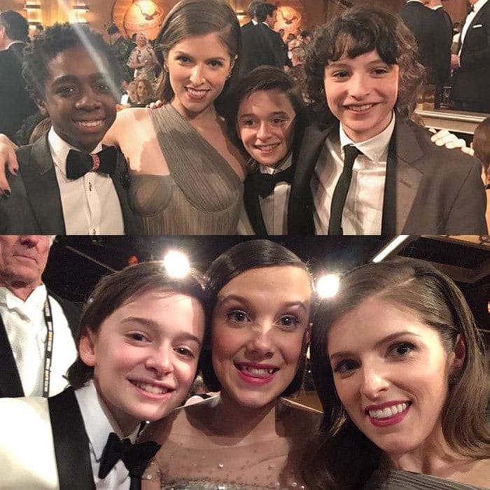 Aca-yes! Anna Kendrick snagged a photo will all the kids from the popular show noting, "The amazing kids from Stranger Things wanted to meet me and NOT Justin Timberlake and I'm going to pretend that's because they like me more, not because they didn't see him. #alsoJusticeForBarb."
Photo: Instagram/@annakendrick47