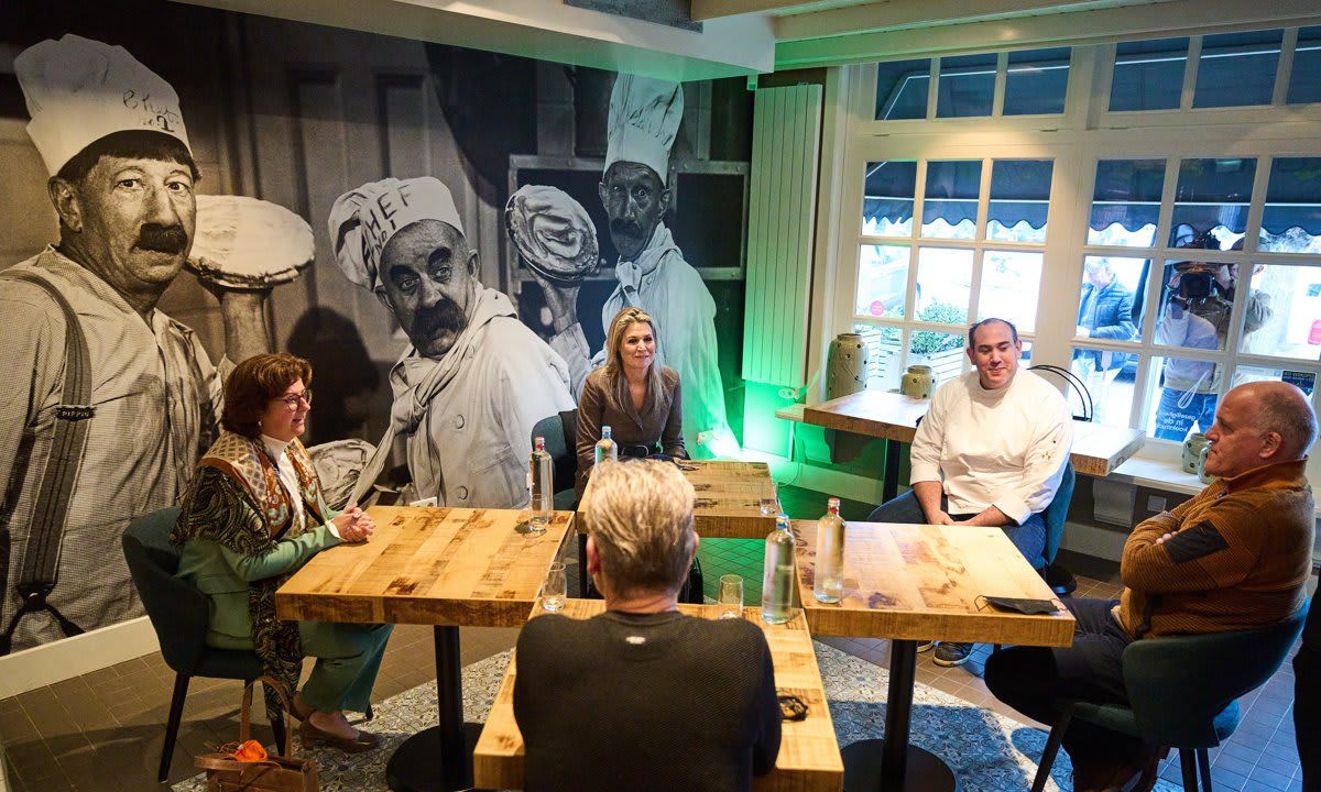 Queen Maxima Visits Cafes In Geertruidenberg