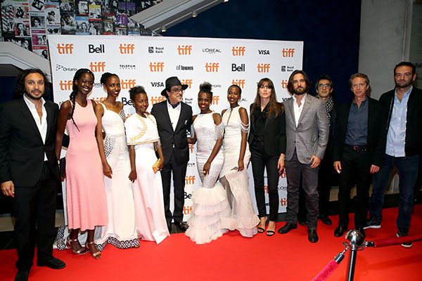 Charlotte Casiraghi and Dimitri Hassan with stars of Our Lady of the Nile at TIFF