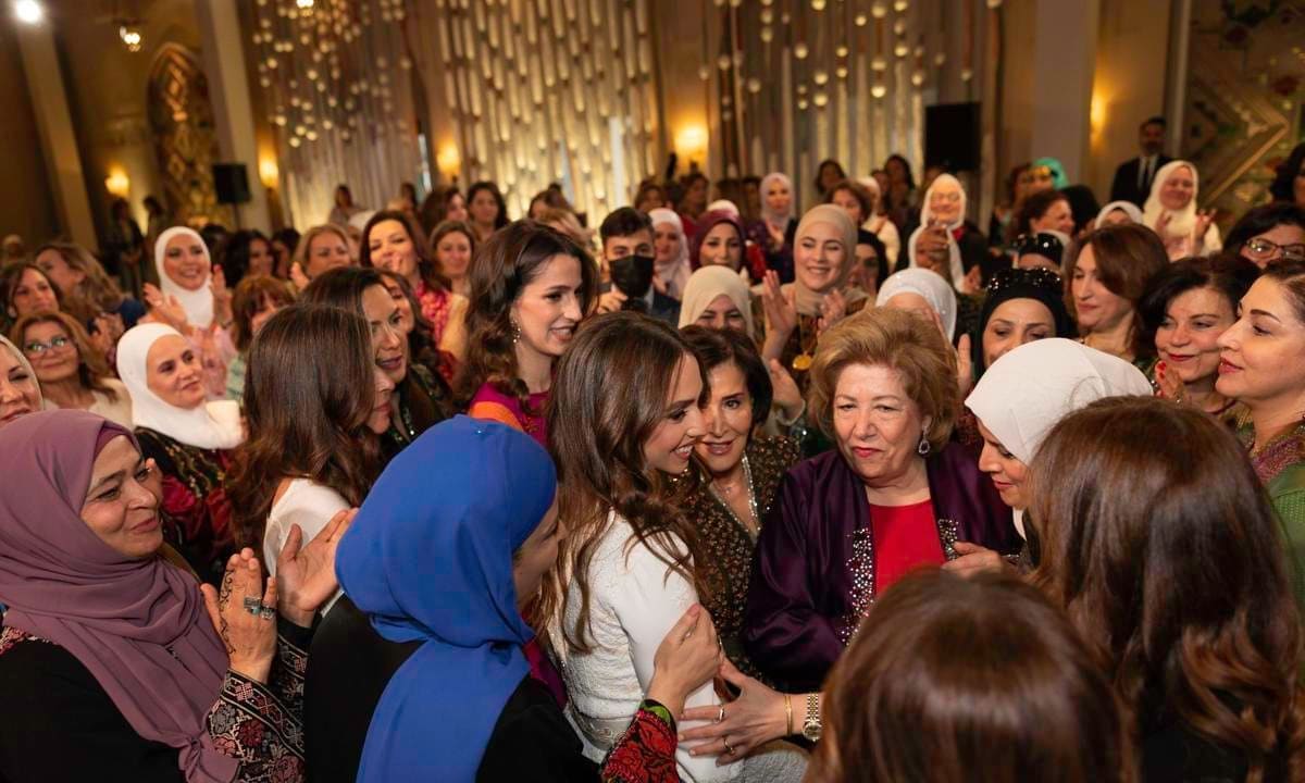 Guests included members of the Jordanian royal family, Crown Prince Hussein's fiancee Rajwa Al Saif and a number of women from across Jordan's governorates.