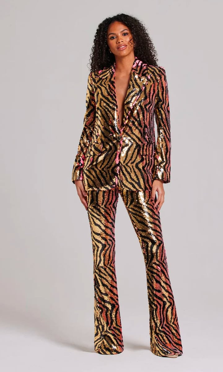 Tiger Print sequin suit from Nadine Merabi