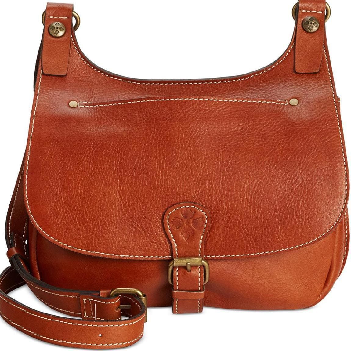 Heritage London Smooth Leather Crossbody Saddle Bag de Macy's