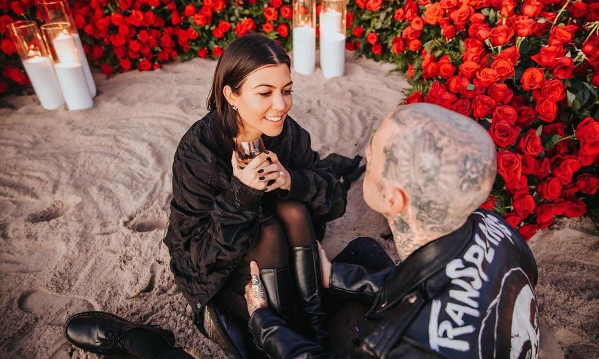 Kourtney Kardashian and Travis Barker