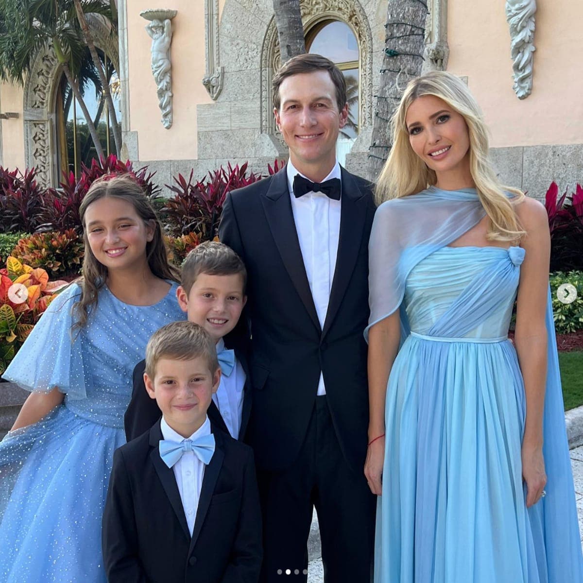 Ivanka Trump and her family at Tiffany Trump's wedding