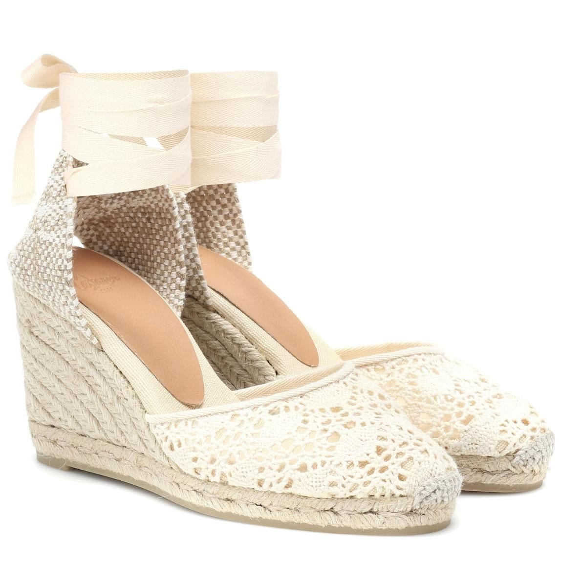 Carina Crochet Wedge Espadrilles by Castaner