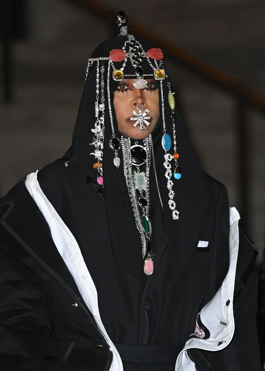 Erykah Badu arrives at the "CFDA Fashion Awards" on October 28, 2024 in New York City.  (Photo by NDZ/Star Max/GC Images)