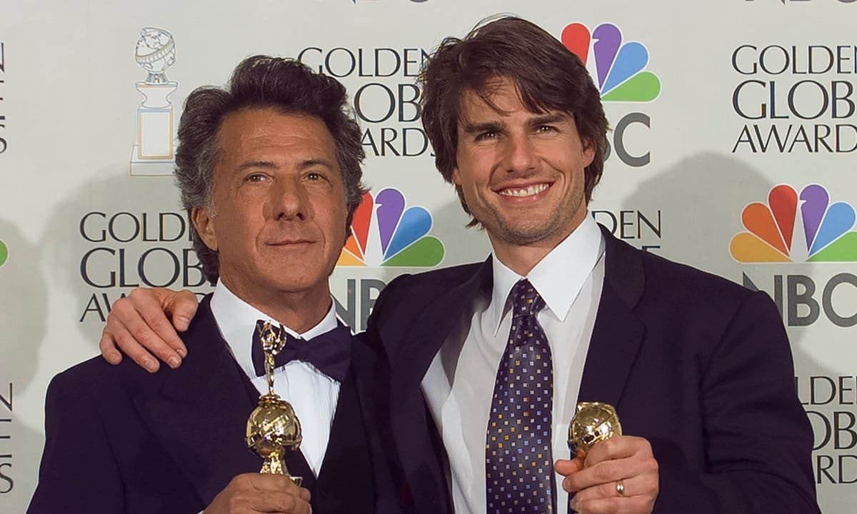 Winners Dustin Hoffman Tom Cruise at Golden Globes Awards Show 1997