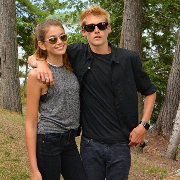 Cindy's kids are following in their parents' genetically blessed footsteps. Presley, who has inherited Cindy's trademark mole, and his sister Kaia, have already landed several modeling gigs. Of Kaia, Donatella Versace said: "Like her mother she has a special gift. The camera really, really loves her."
Photo: Instagram/@cindycrawford