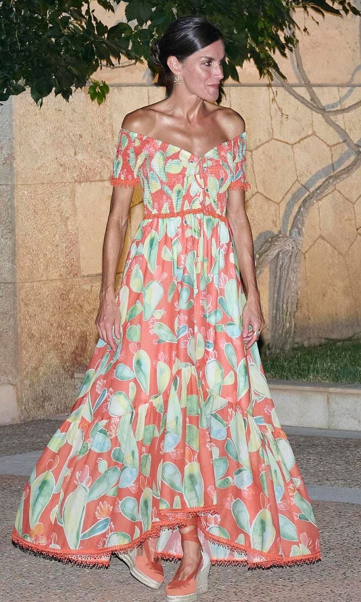 Queen Letizia wore a Charo Ruiz Ibiza dress Aug. 4