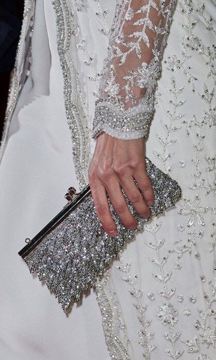 Queen Letizia sparkly clutch