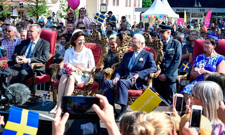 Queen Silvia and King Carl celebrate National Day