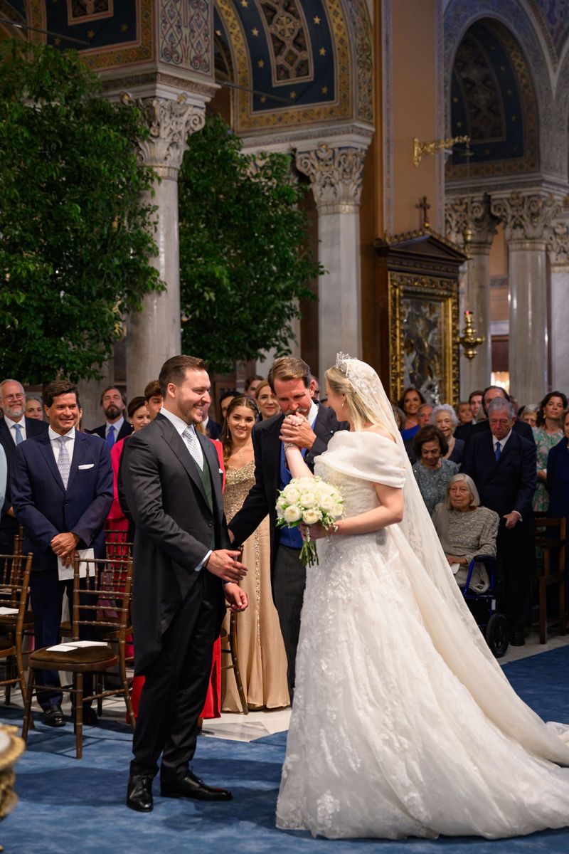 The Greek Orthodox wedding ceremony took place on Sept. 28 