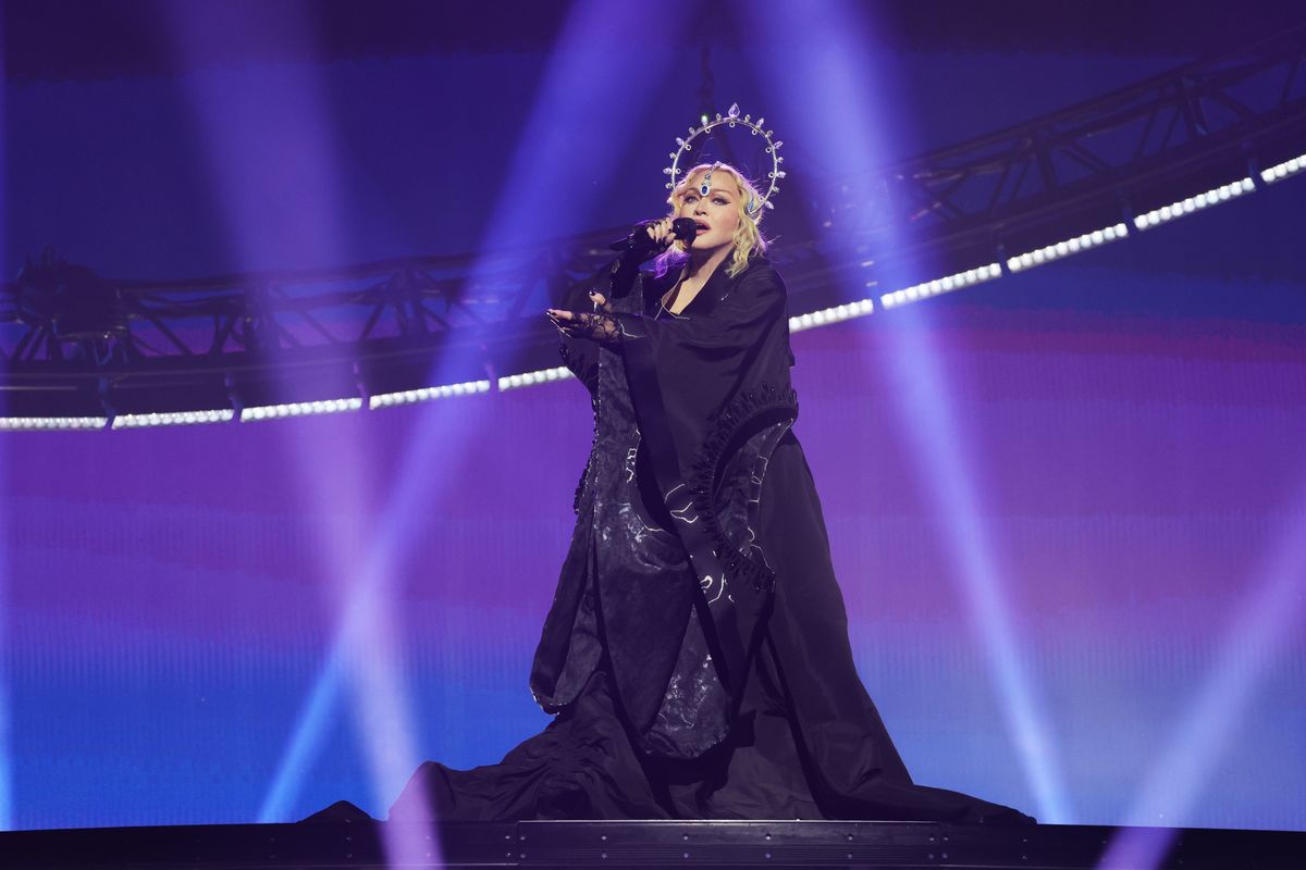 Madonna at her opening show in London