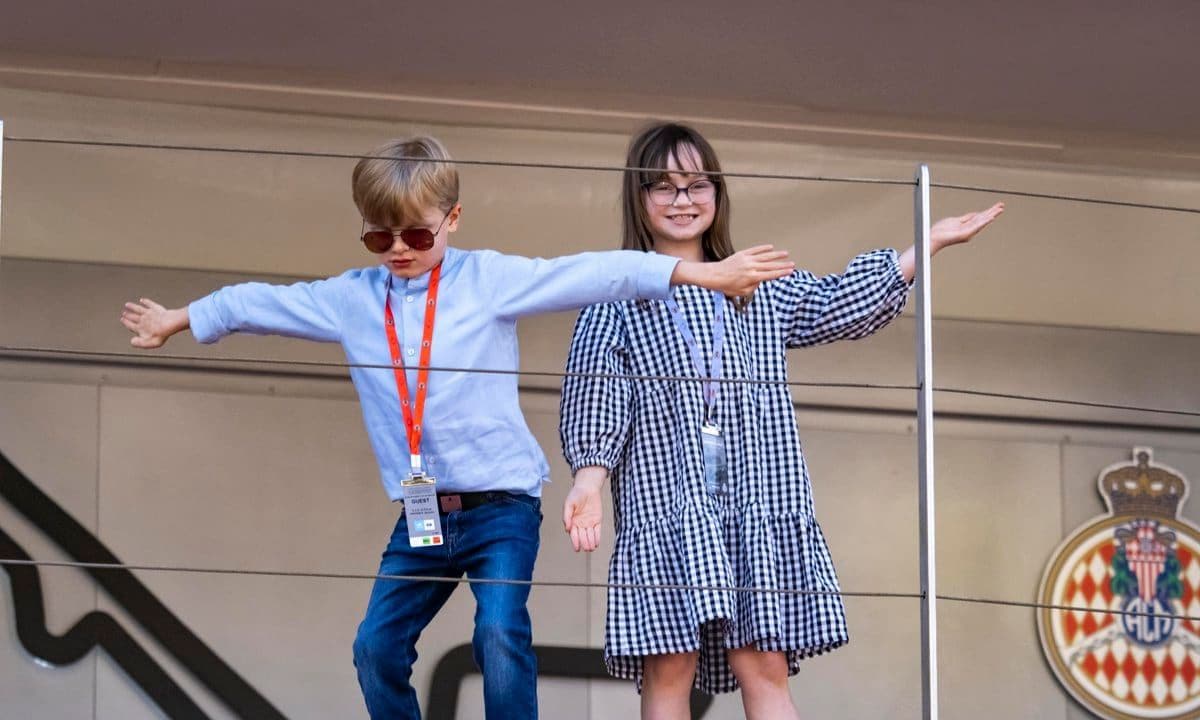 The cousins struck poses at the race in Monaco.