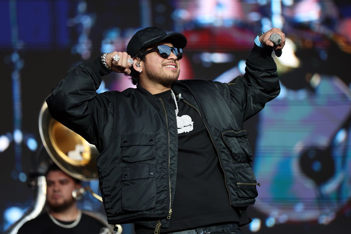 Fuerza Regida's JesÃºs OrtÃ­z Paz performs on Verizon Stage during Festival La Onda in Napa, Calif., on Sunday, June 2, 2024. (Photo by Scott Strazzante/San Francisco Chronicle via Getty Images)