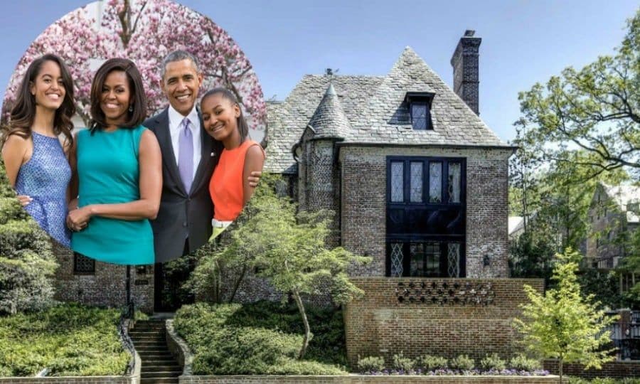 Barack, Michelle, Sasha and Malia Obama may have moved out of the White House, but they won't be far away. The former first family will move into a 8,200 square foot home in the neighborhood of Kalorama. Here is a look inside the Obamas' new digs, which is currently being renovated to fit their post-presidential style.
Photo: Getty/Mark McFadden