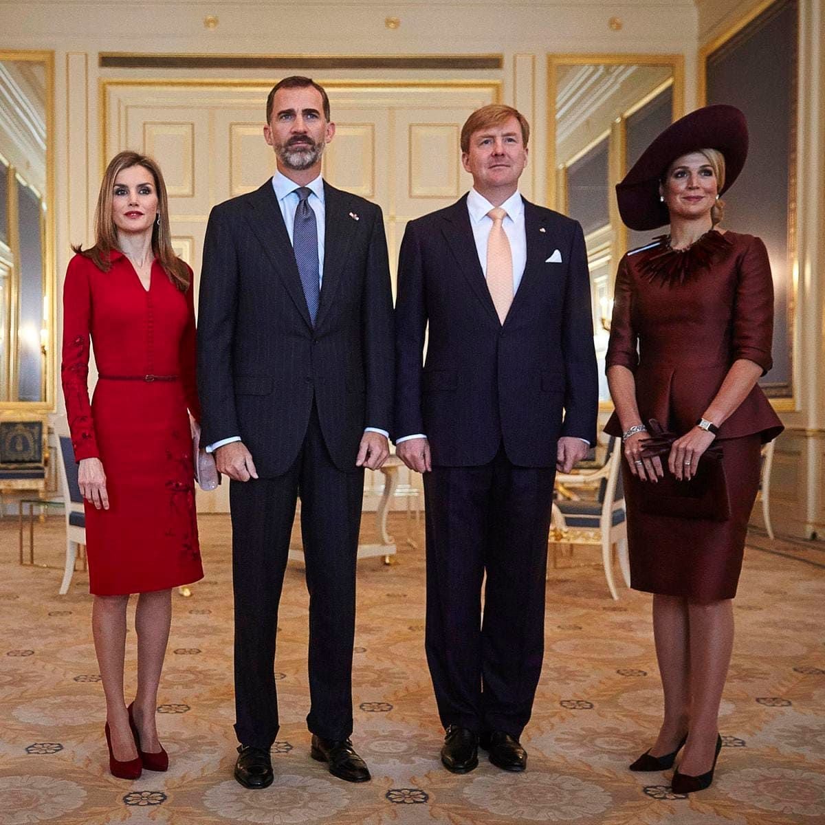 Queen Letizia and King Felipe of Spain visited the Dutch King and Queen in the Netherlands back in 2014