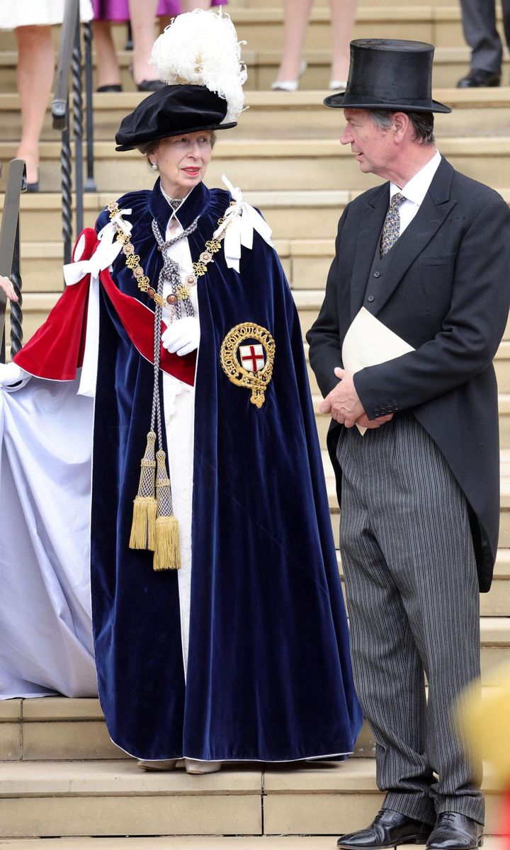 Princess Anne was joined by her husband Vice Admiral Timothy Laurence at the event in Windsor.