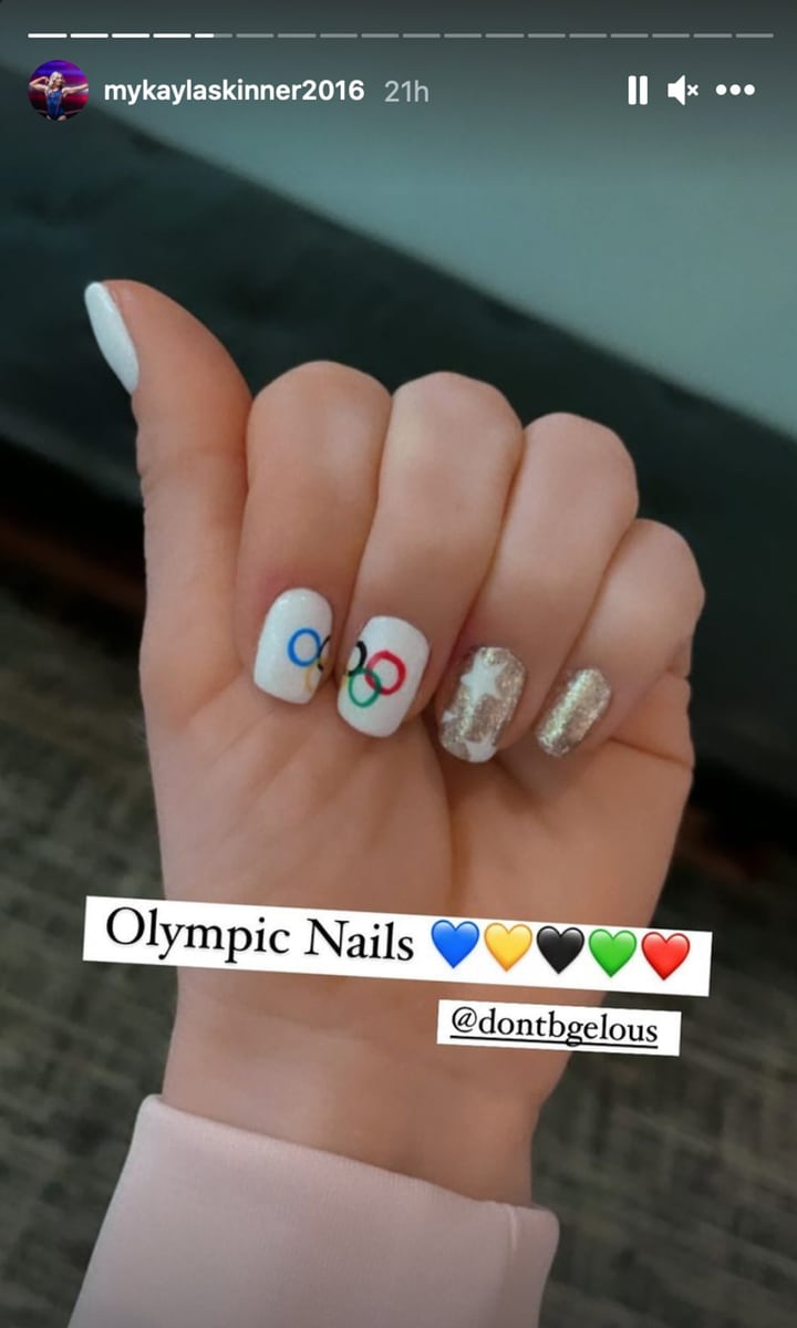 MyKayla Skinner manicure for the Olympics