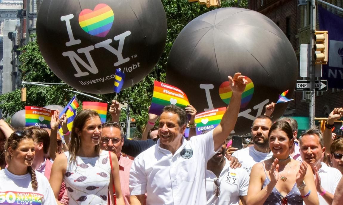 NY Governor Andrew Cuomo with his daughters