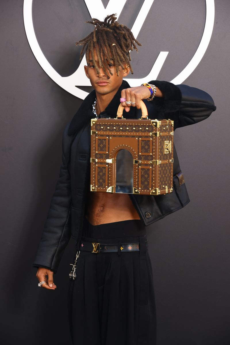 Jaden Smith attends the Louis Vuitton Paris Womenswear Spring-Summer 2025 show as part of Paris Fashion Week on October 01, 2024 in Paris, France. (Photo by Marc Piasecki/WireImage)