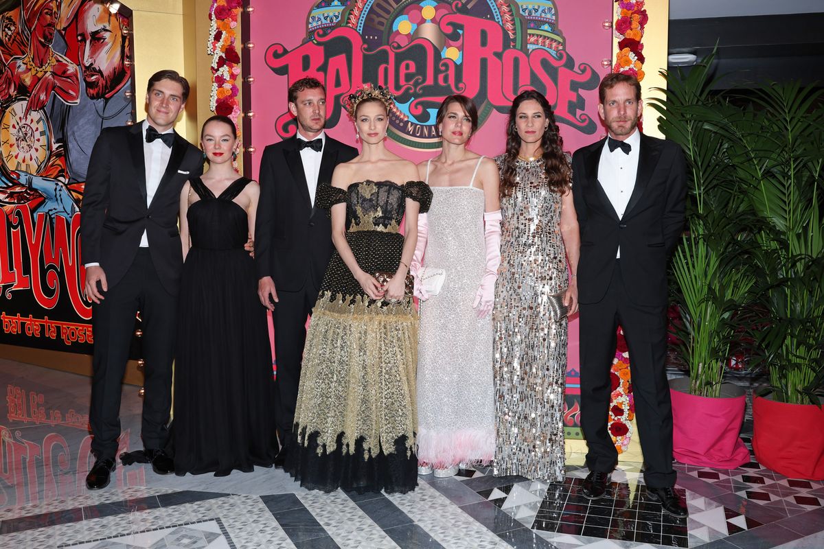 Ben Sylvester Strautmann, Princess Alexandra of Hanover, Pierre Casiraghi, Beatrice Borromeo, Charlotte Casiraghi, Tatiana Santo Domingo and Andrea Casiraghi 