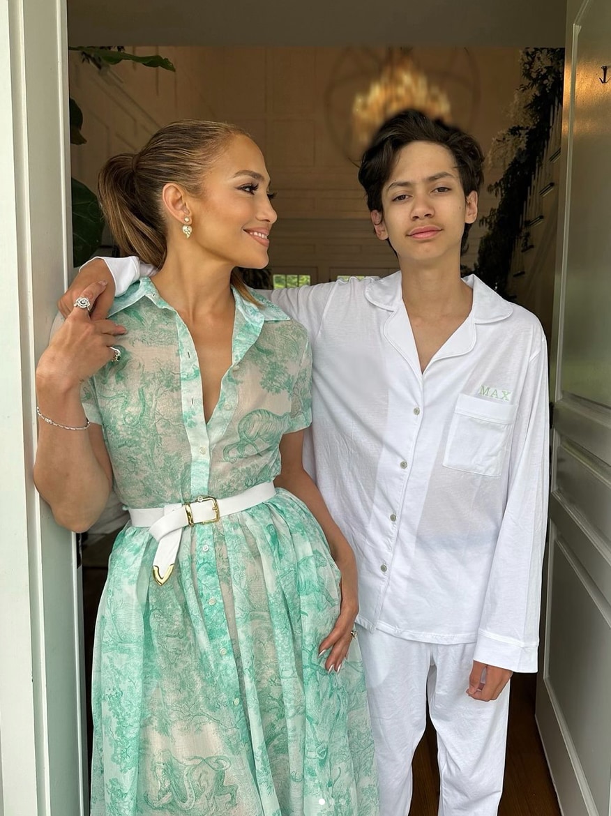 Jennifer Lopez and her son Max