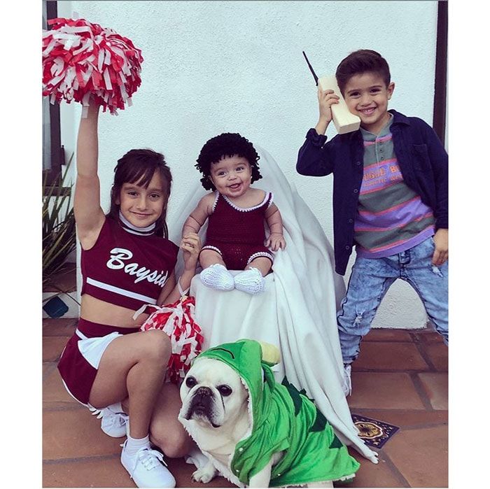 Mario Lopez kids dressed as Saved by the Bell cast 