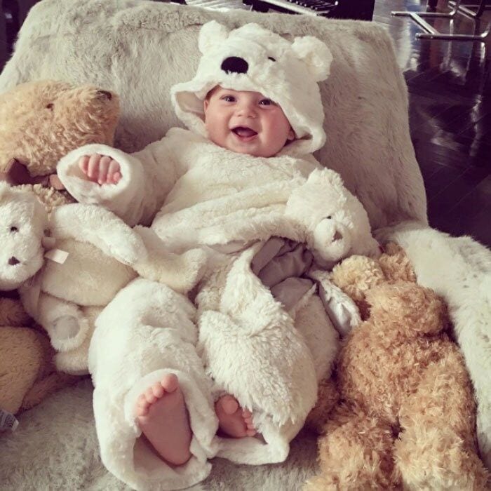 Baby Theodore looked as cuddly as a teddy bear wrapped in a white hooded bear blanket. "My teddy bear," Ivanka captioned the precious photo of her son surrounded by his stuffed animal friends.
Photo: Instagram/@ivankatrump