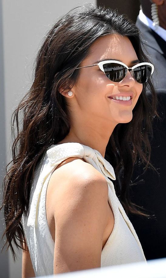 Kendall Jenner was French Riviera ready in a white jumpsuit and shades as she attended a press conference at Magnum Beach.
<br>
Photo: GC Images