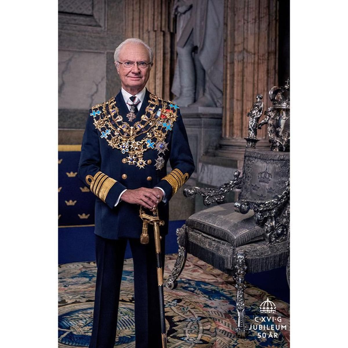 The Swedish King’s jubilee portrait was released on Jan. 1