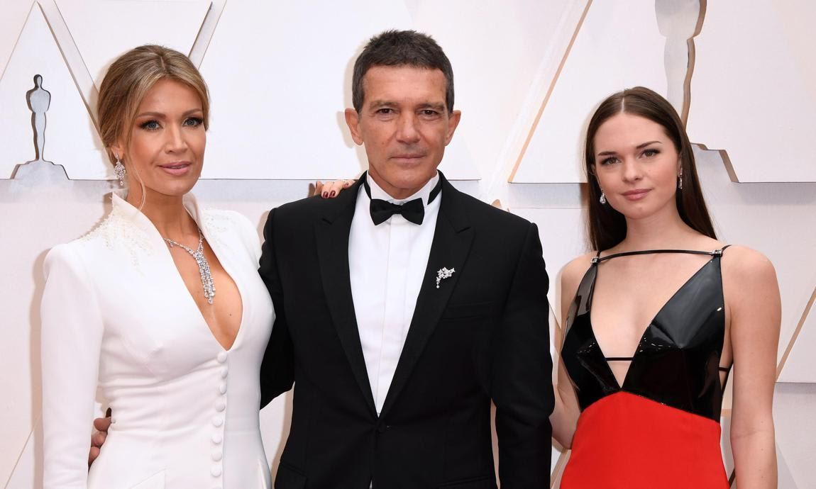 Nicole Kimpel, actor Antonio Banderas and daughter Stella Banderas