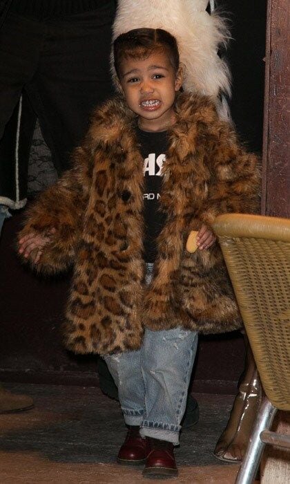 <b>February 2016</b>
<br>
Say cheese! In her favorite Doc Martens, cheetah print fur and ripped jeans, North is seriously giving us style envy at age two.
</br><br>
Photo: Getty Images