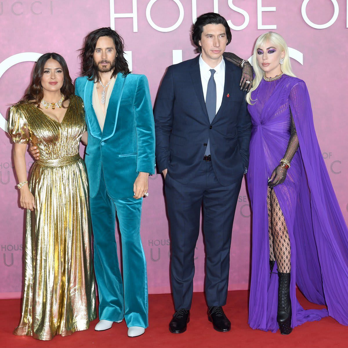 We can’t stop looking at ‘House Of Gucci’ stars Salma Hayek and Lady Gaga at the U.K movie premiere
