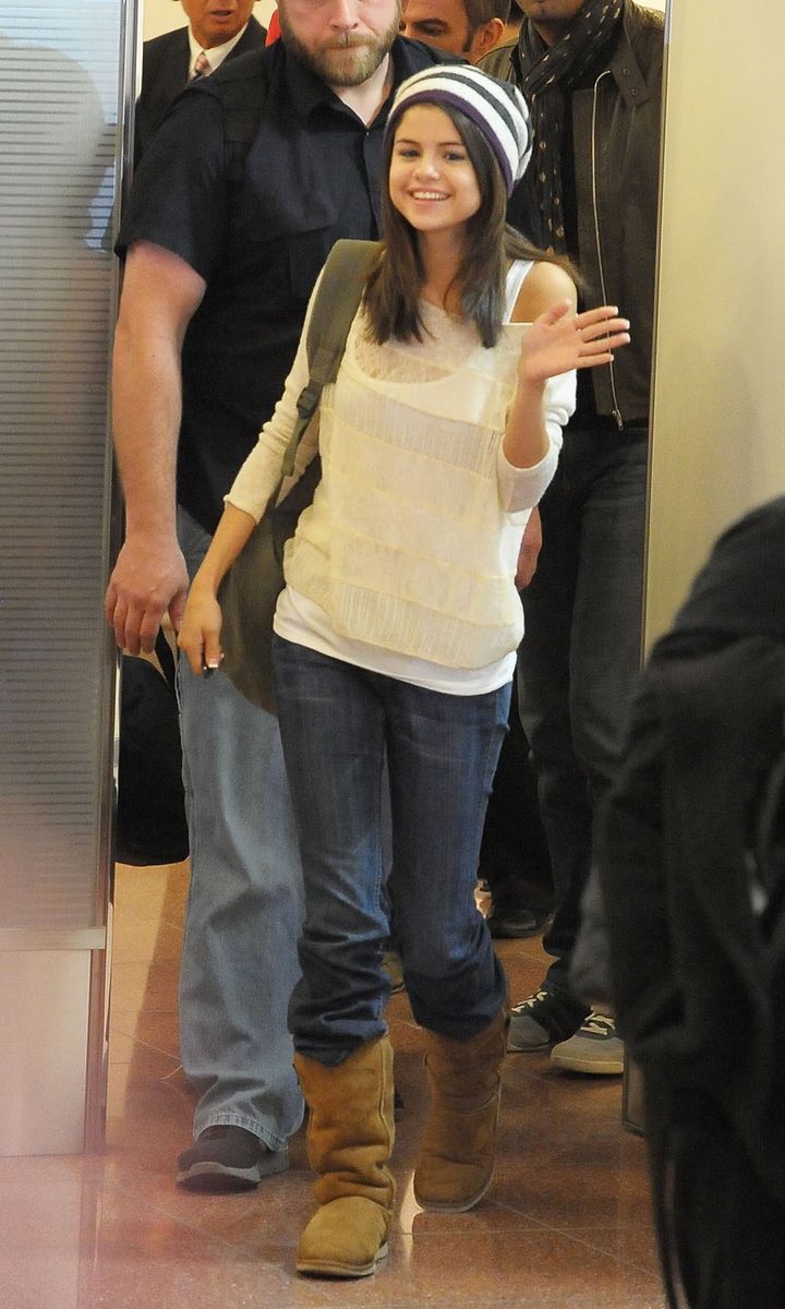 Selena Gomez arrives In Tokyo wearing jeans and uggs