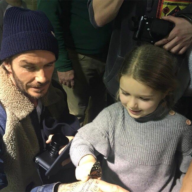David Beckham enjoyed a day out in New York City with his kids. While Victoria was hard at work, the proud dad took Brooklyn, 17, Romeo, 14, Cruz, 11, and five-year-old Harper to the Museum of Natural History. Lucky for us, he shared snaps of their family day on Instagram! Seen here, David showed a giddy Harper a butterfly at the museum. He wrote:
"Natural History Museum .. The Butterfly Room if you haven't been there trust me you need to go... But watch out for the HUGE blue ones ...."
Photo: Instagram/@davidbeckham