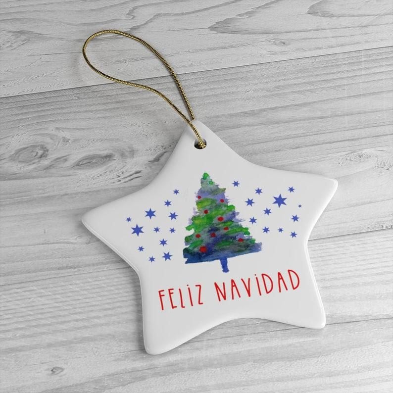 Feliz Navidad Christmas ornament