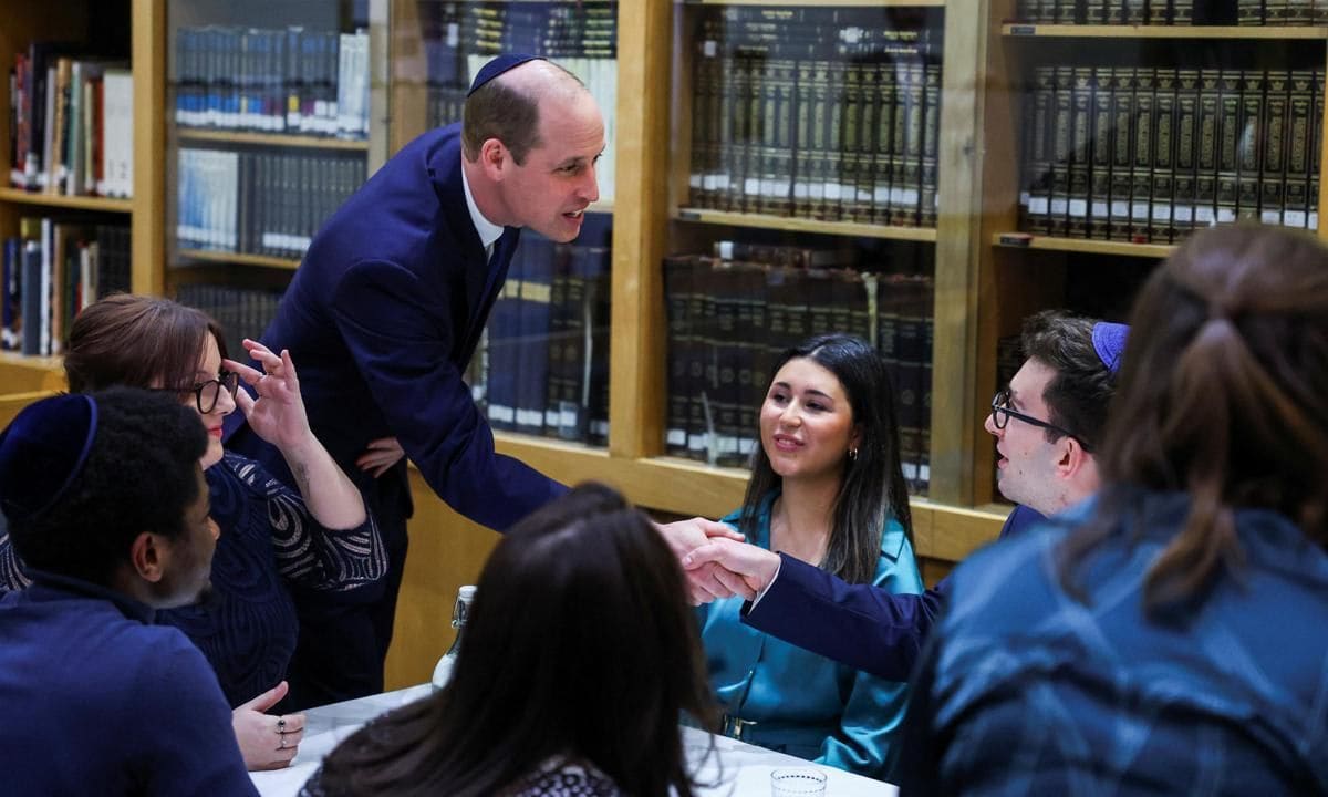 "Antisemitism has no place in society," Prince William said