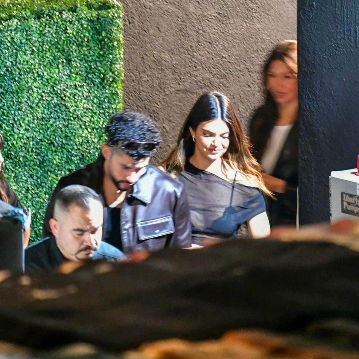 Kendall Jenner and Bad Bunny are all smiles while leaving the Dave Chappelle Comedy Show at Delilah in West Hollywood